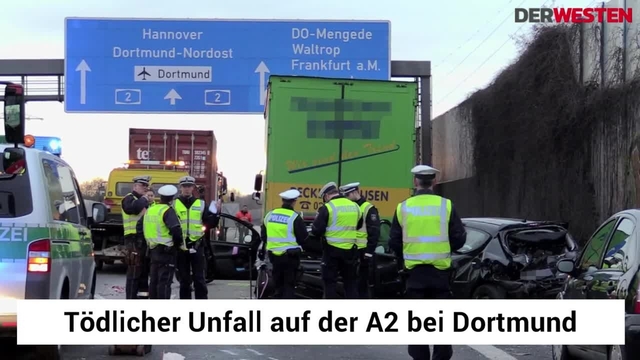 Tödicher Unfall auf der A2 bei Dortmund