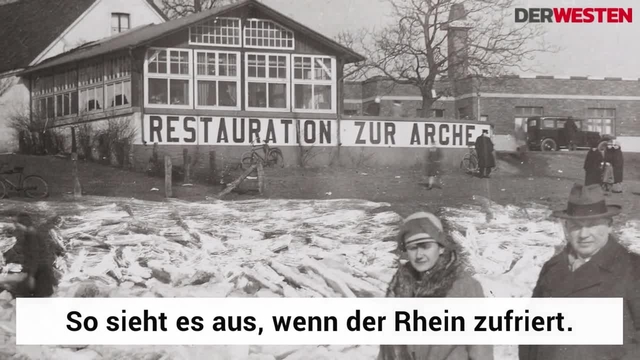 So sieht es aus, wenn der Rhein zufriert