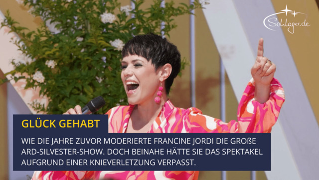 Francine Jordi: ARD-Silvester-Show stand wegen Verletzung auf der Kippe