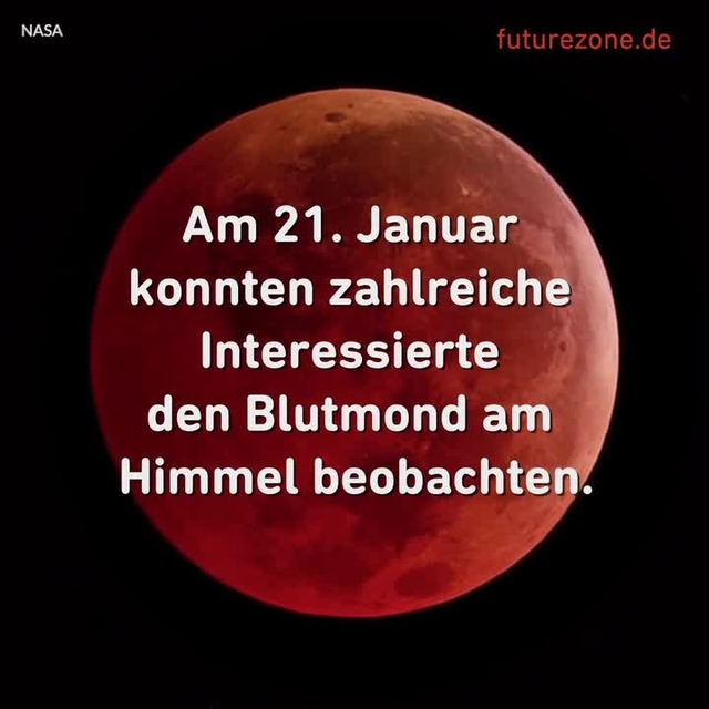 Der Blutmond wurde von einem Meteoriten getroffen