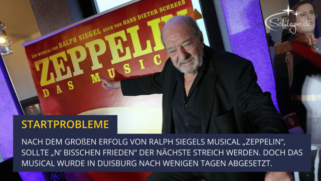 Ralph Siegel: Musical „Ein bisschen Frieden“ mit Neustart in Füssen