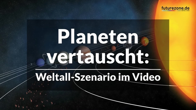 Planeten vertauscht: Weltall-Szenario im Video