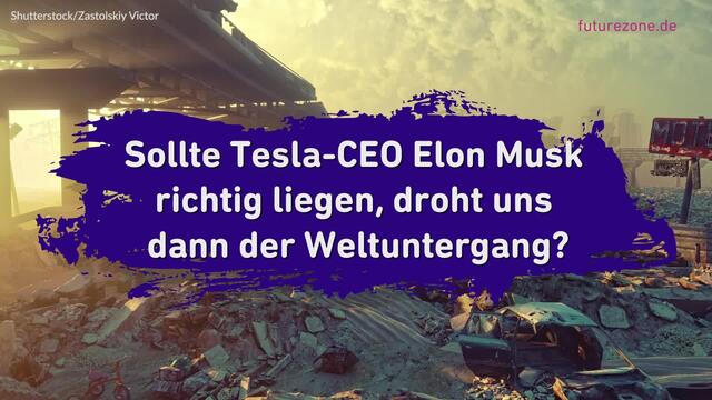 Elon Musk prophezeit das Ende der Menschheit â€“ in 30 Jahren