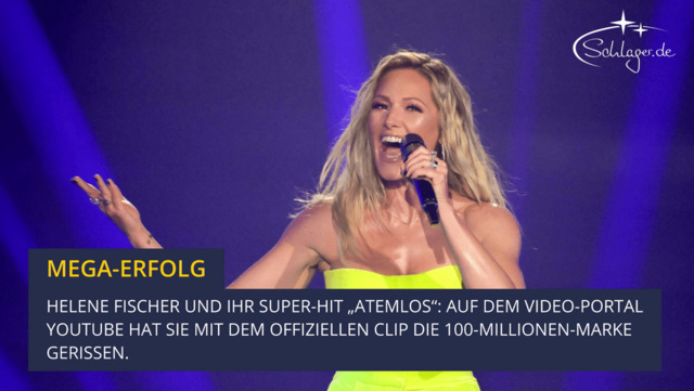 Helene Fischer: 100 Millionen mal „Atemlos“ geklickt!