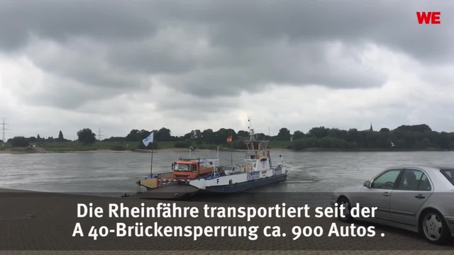 Viele Pendler nehmen seit der A 40-Sperrung die Rheinfähre um über den Rhein zu kommen