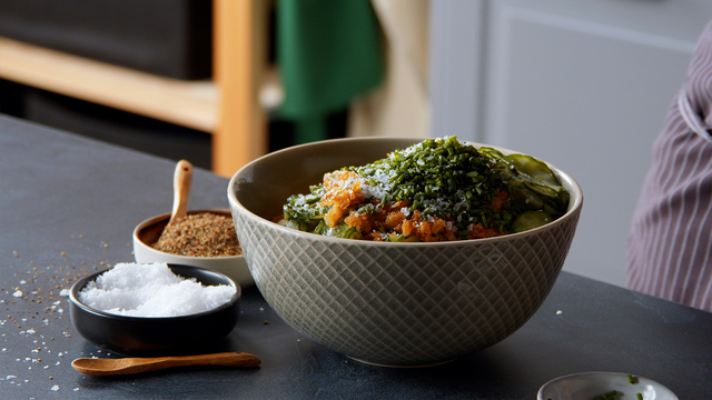 Veganer Kartoffelsalat: gesund, lecker, einfach zuzubereiten