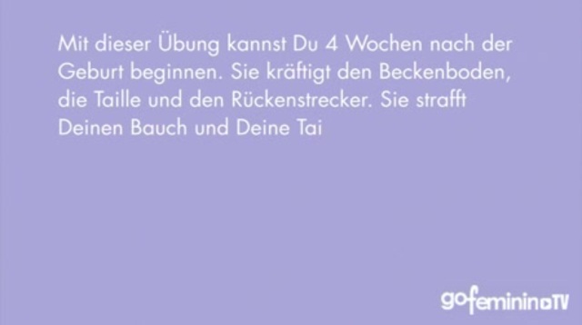 R&uuml;ckbildungsgymnastik: Bauch und R&uuml;cken st&auml;rken