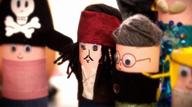 Kinderleichtes Basteln: Lustige Klopapierm&auml;nnchen