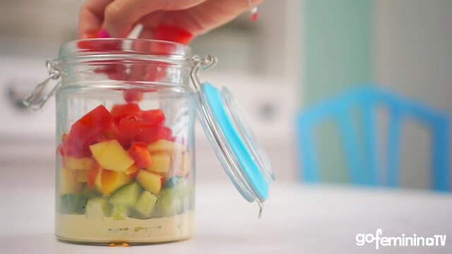 Salat mitnehmen mit Stil - ist total praktisch und sieht super aus!